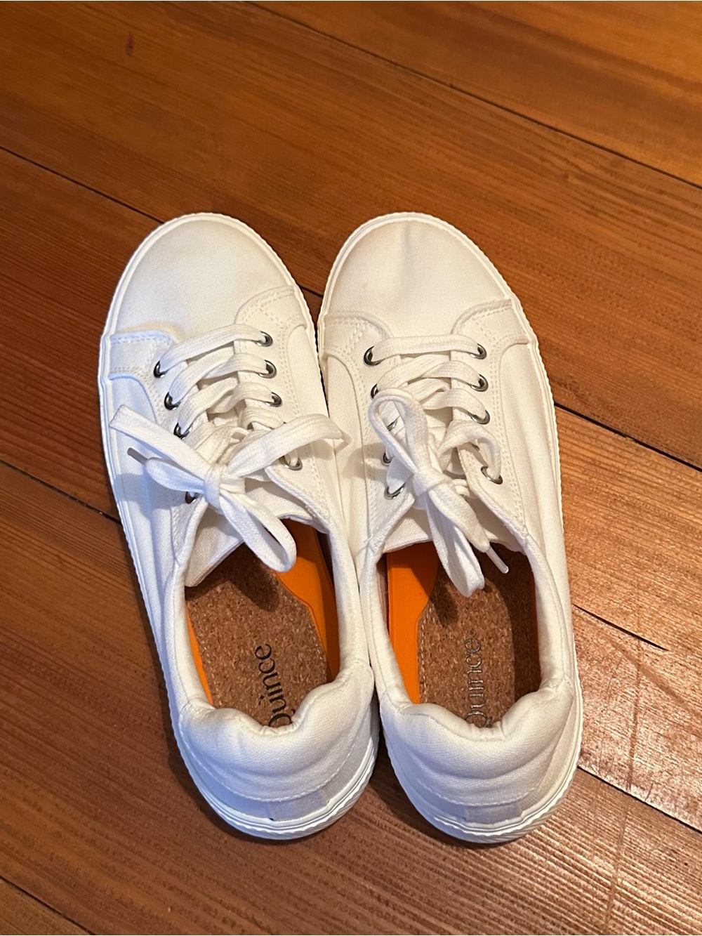 Quince White Canvas Lace-Up Sneakers size 7